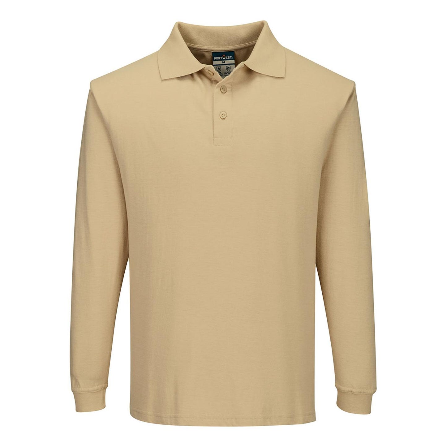 Portwest Modaflame Knit Vlamvertragend Poloshirt FR10 lange mouw vlamvertragend antistatisch tanbruin(TA)