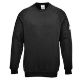 Portwest Modaflame Knit Vlamvertragend Multi-norm Sweatshirt FR12 vlamvertragende Modaflame anti-statisch lange mouw zwart(BK)