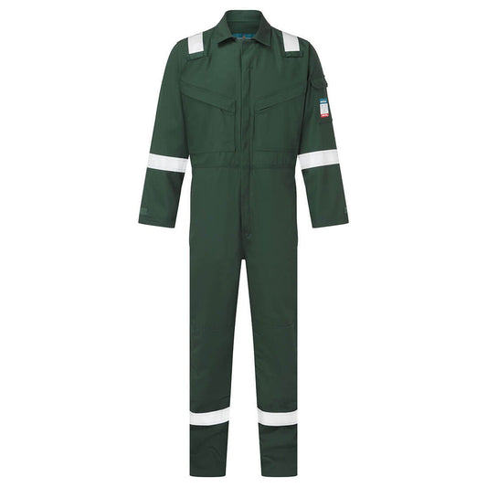 Portwest Bizflame  Plus FR Overall FR28 lichtgewicht vlamvertragend antistatisch 280gr groen(GN)