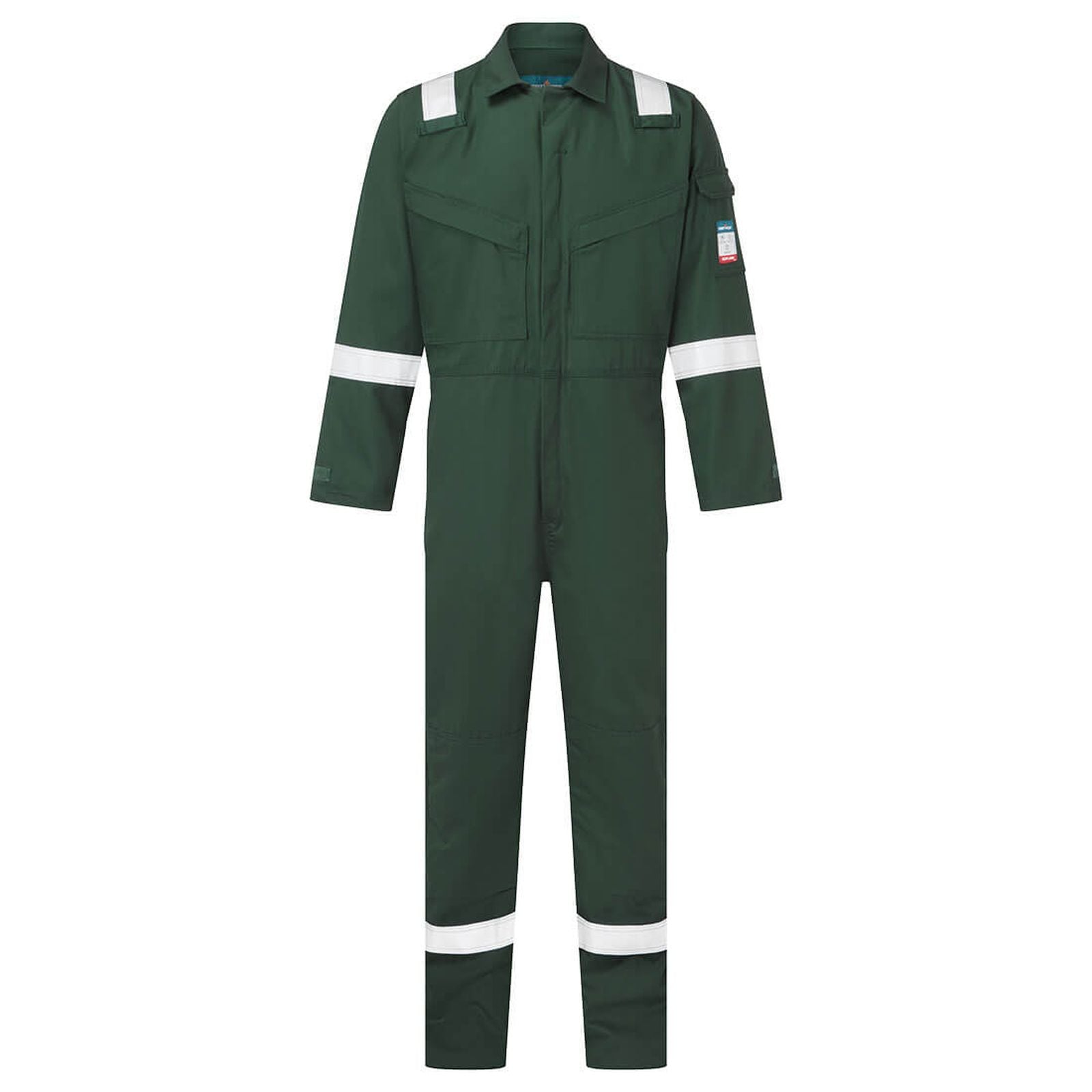 Portwest Bizflame  Plus FR Overall FR28 lichtgewicht vlamvertragend antistatisch 280gr groen(GN)