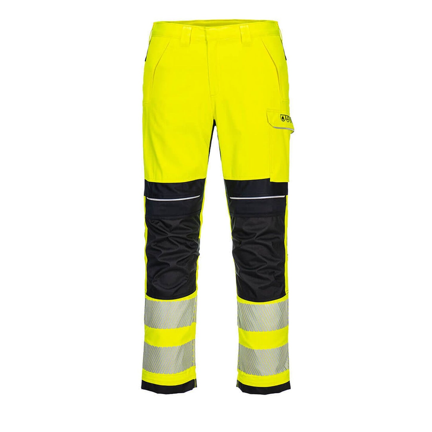 Portwest PW3 FR Broek FR406 Hi-Vis vlamvertragend antistatisch geel-zwart(YB)