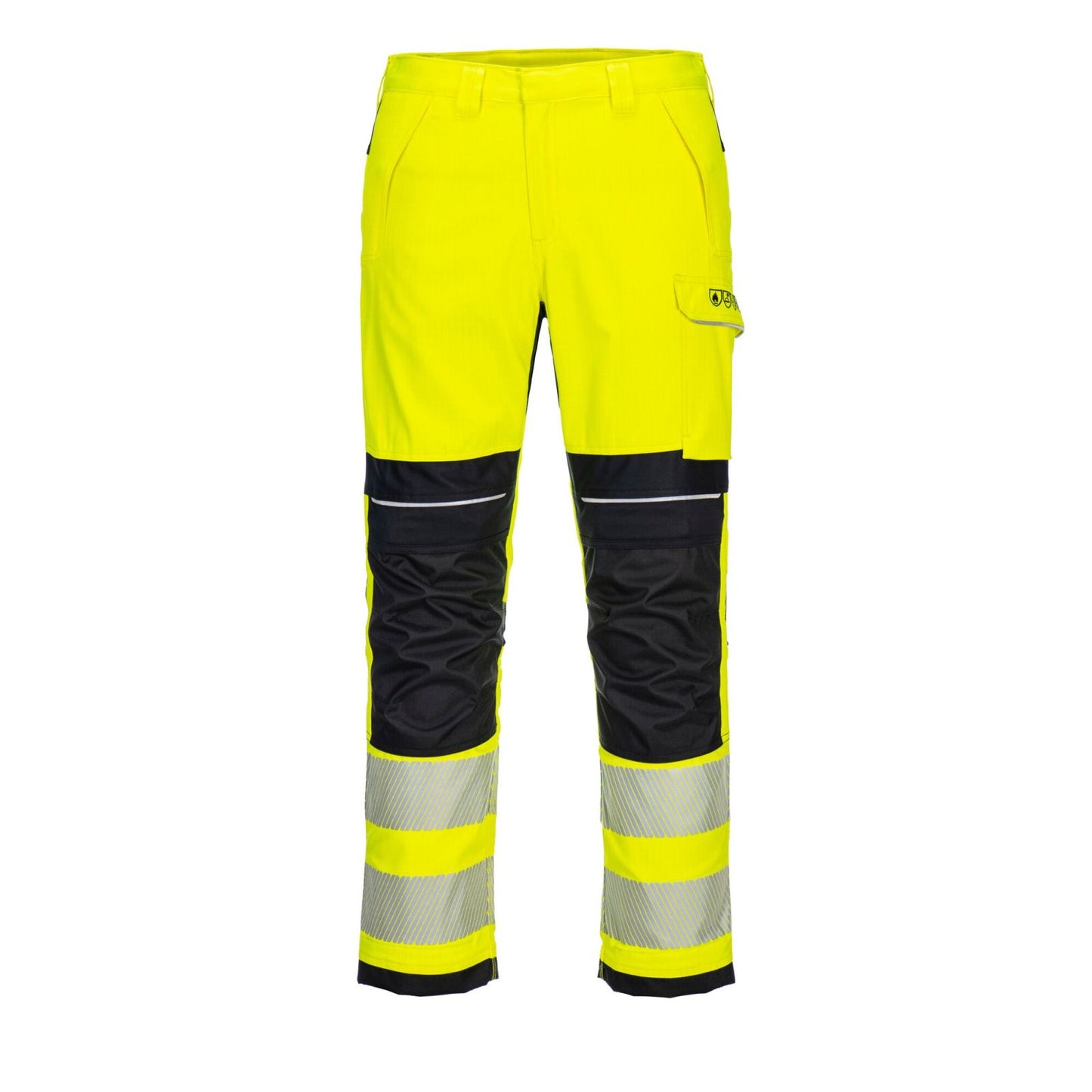Portwest PW3 FR Broek FR406 Hi-Vis vlamvertragend antistatisch geel-zwart(YB)