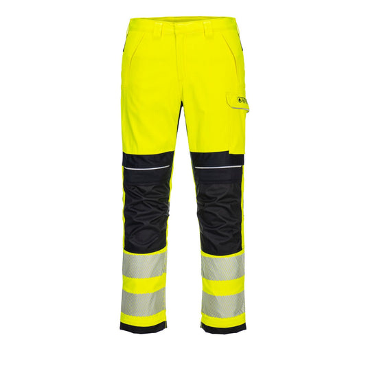 Portwest PW3 FR Broek FR406 Hi-Vis vlamvertragend antistatisch geel-zwart(YB)
