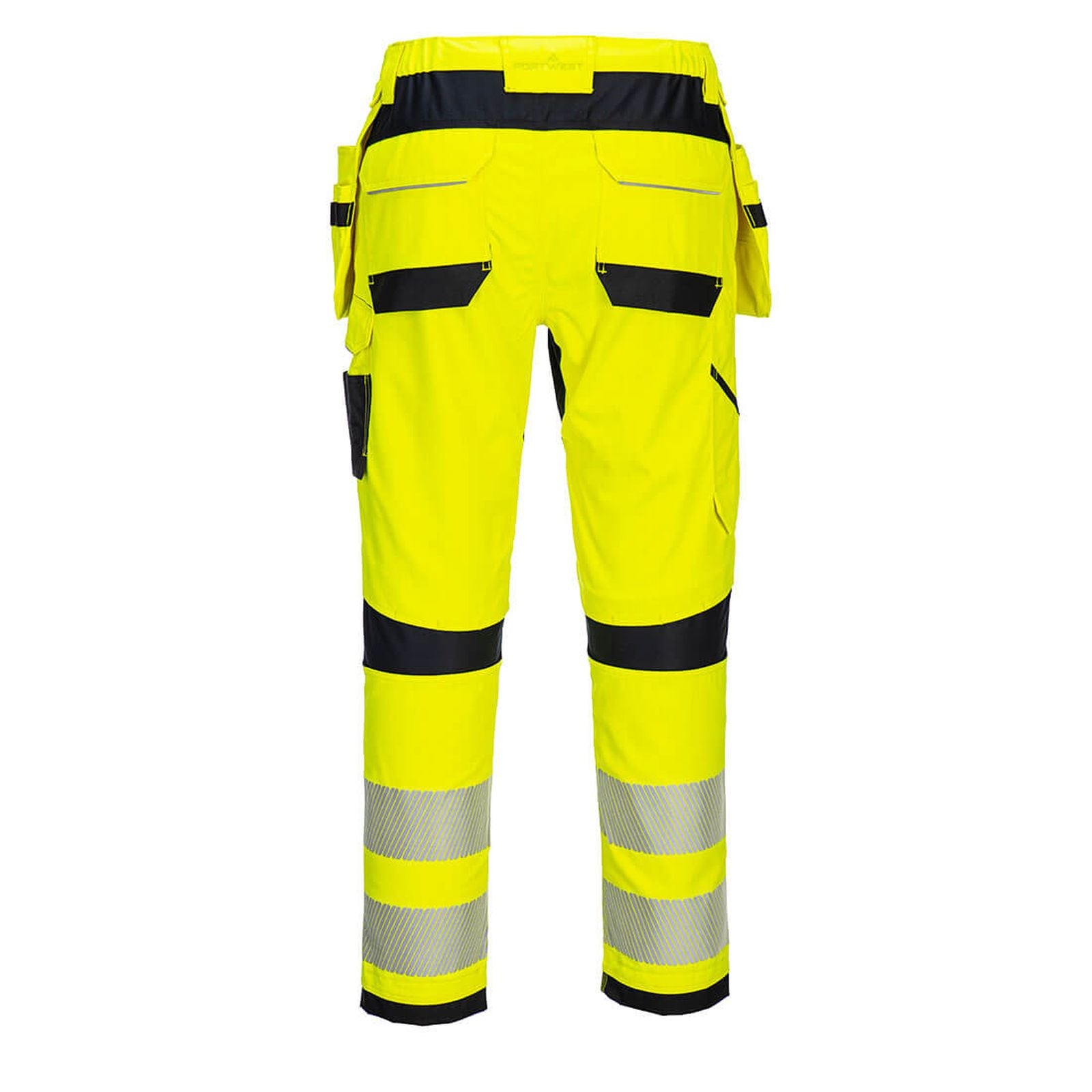 Portwest PW3 FR Broek FR407 stretch holster Hi-Vis vlamvertragend antistatisch geel-zwart(YB)