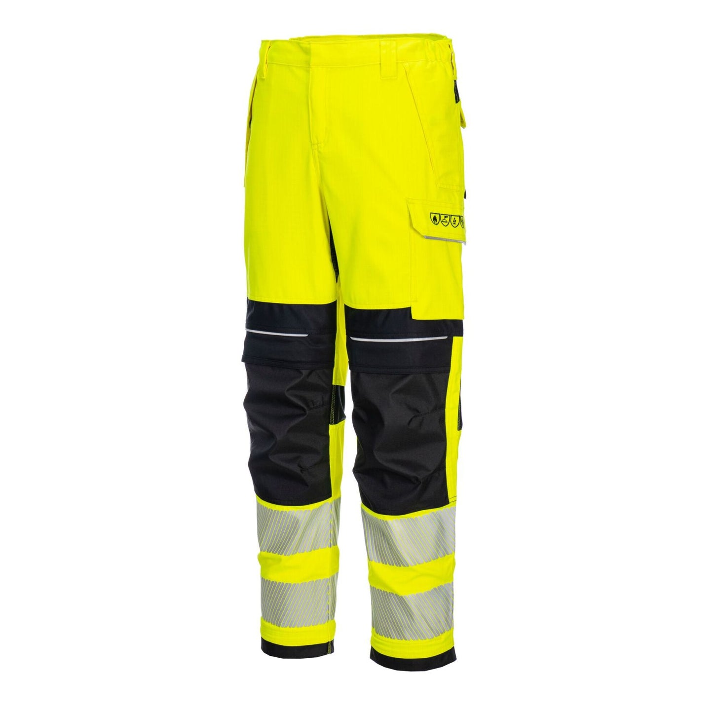 Portwest PW3 FR Broek FR409 dames stretch Hi-Vis vlamwerend antisttatisch geel-zwart(YB)