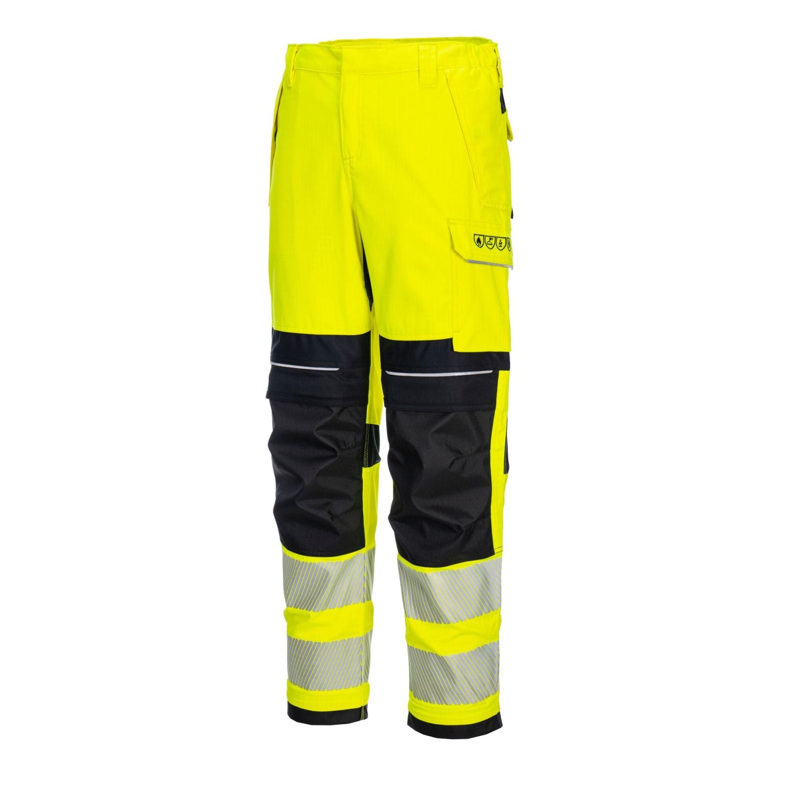 Portwest PW3 FR Broek FR409 dames stretch Hi-Vis vlamwerend antisttatisch geel-zwart(YB)
