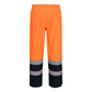Portwest Bizflame Rain+ HV Vlamvertragend Multi-norm Broek FR410 Regen+ Hi-Vis Vlamboog oranje-marineblauw(ON)