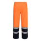Portwest Bizflame Rain+ HV Vlamvertragend Multi-norm Broek FR410 Regen+ Hi-Vis Vlamboog oranje-marineblauw(ON)