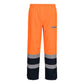 Portwest Bizflame Rain+ HV Vlamvertragend Multi-norm Broek FR410 Regen+ Hi-Vis Vlamboog oranje-marineblauw(ON)