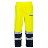 Portwest Bizflame Multi-Hazard Broek FR410 Light Arc Hi-Vis vlamwerend antistatisch geel-marineblauw(YN)
