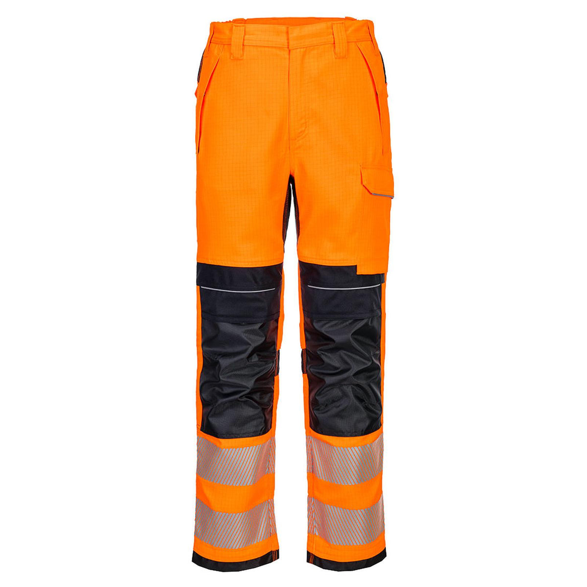 Portwest PW3 Vlamvertragend Multi-norm Werkbroek FR414 Vlamvertragende Modaflame Hi-Vis oranje-marineblauw(ON)