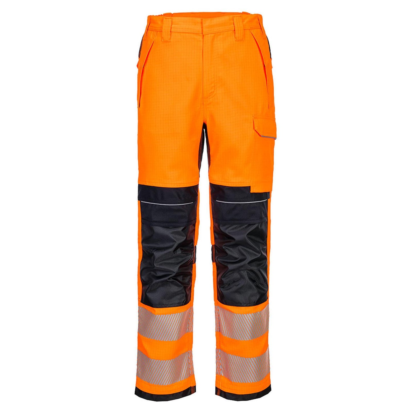 Portwest PW3 Vlamvertragend Multi-norm Werkbroek FR414 Vlamvertragende Modaflame Hi-Vis oranje-marineblauw(ON)