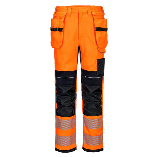 Portwest PW3 FR Broek FR415 HVO vlamwerend antistatisch HiVis oranje-zwart(OB)