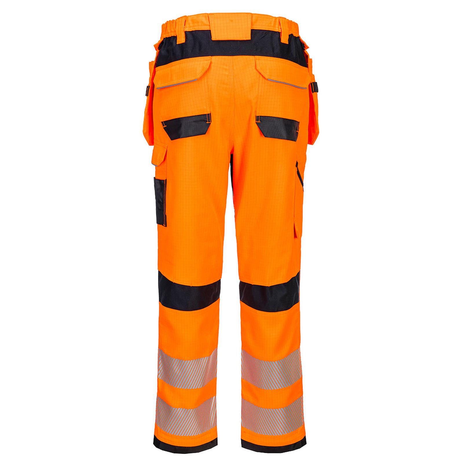 Portwest PW3 Vlamvertragend Multi-norm Werkbroek FR415 Modaflame Hi-Vis holsterzakken oranje-marineblauw(ON)