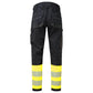 Portwest PW3 FR Broek FR416 vlamwerend antistatisch Hi-Vis klasse 1 holsterzakken. geel-zwart(YB)
