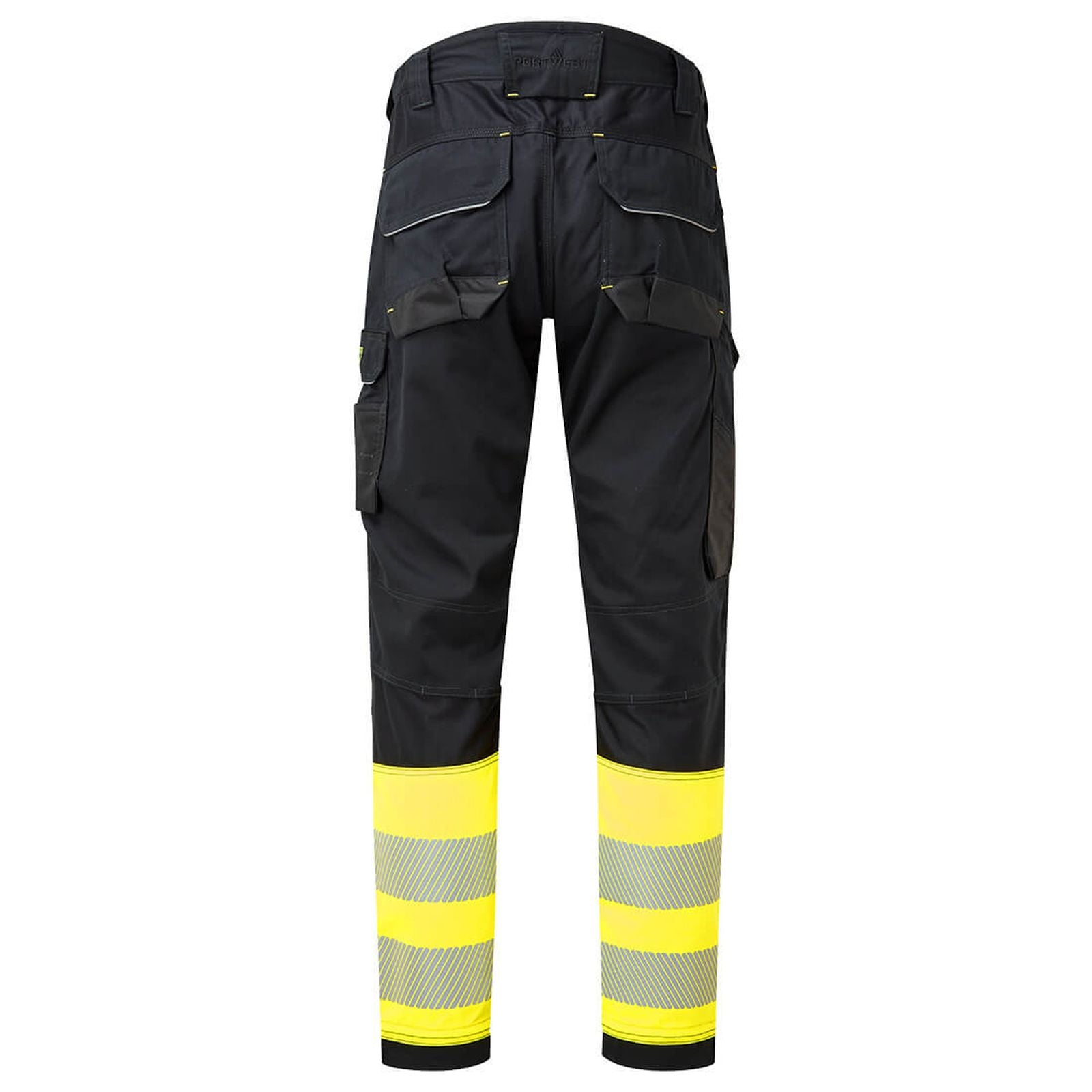 Portwest PW3 FR Broek FR416 vlamwerend antistatisch Hi-Vis klasse 1 holsterzakken. geel-zwart(YB)