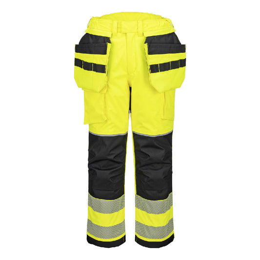 Portwest PW3 FR Winterbroek FR427 vlamvertragend Modaflame Hi-Vis holsterzakken geel-zwart(YB)