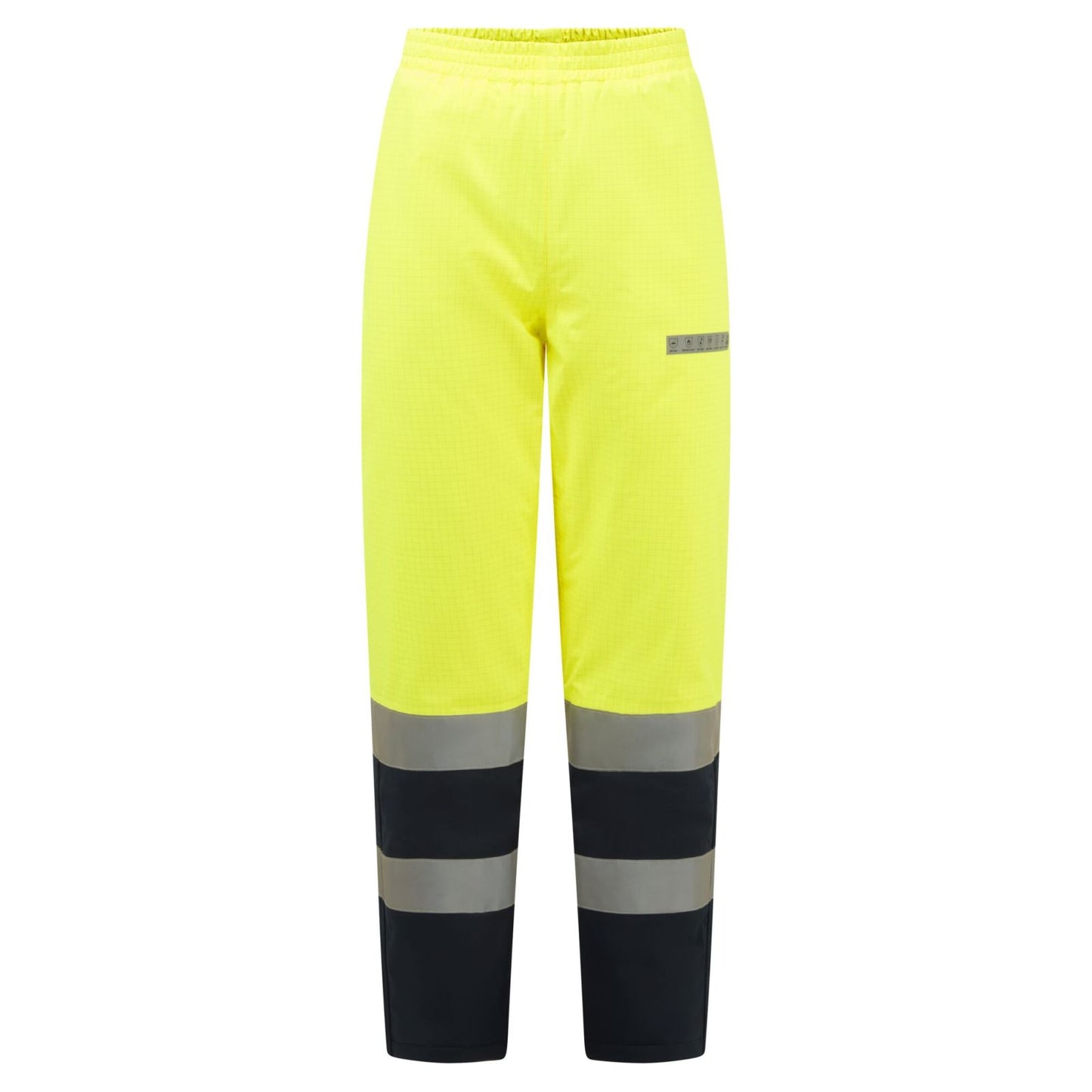 Portwest Bizflame Rain+ Vlamvertragend Multi-norm Winterbroek FR434 Hi-Vis Multinorm Contrast FR geel-marineblauw(YN)