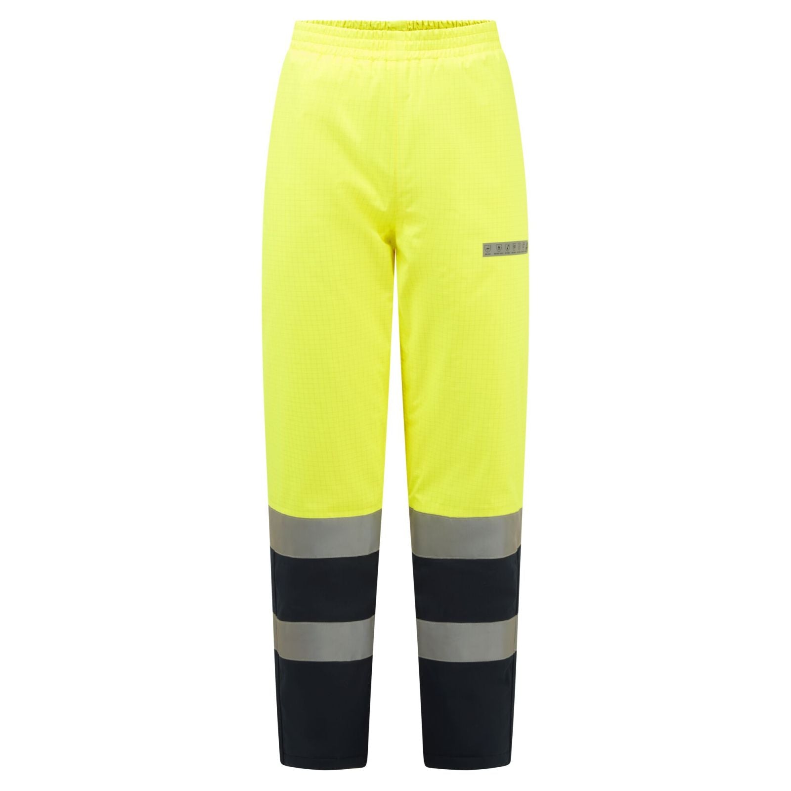 Portwest Bizflame Rain+ Vlamvertragend Multi-norm Winterbroek FR434 Hi-Vis Multinorm Contrast FR geel-marineblauw(YN)