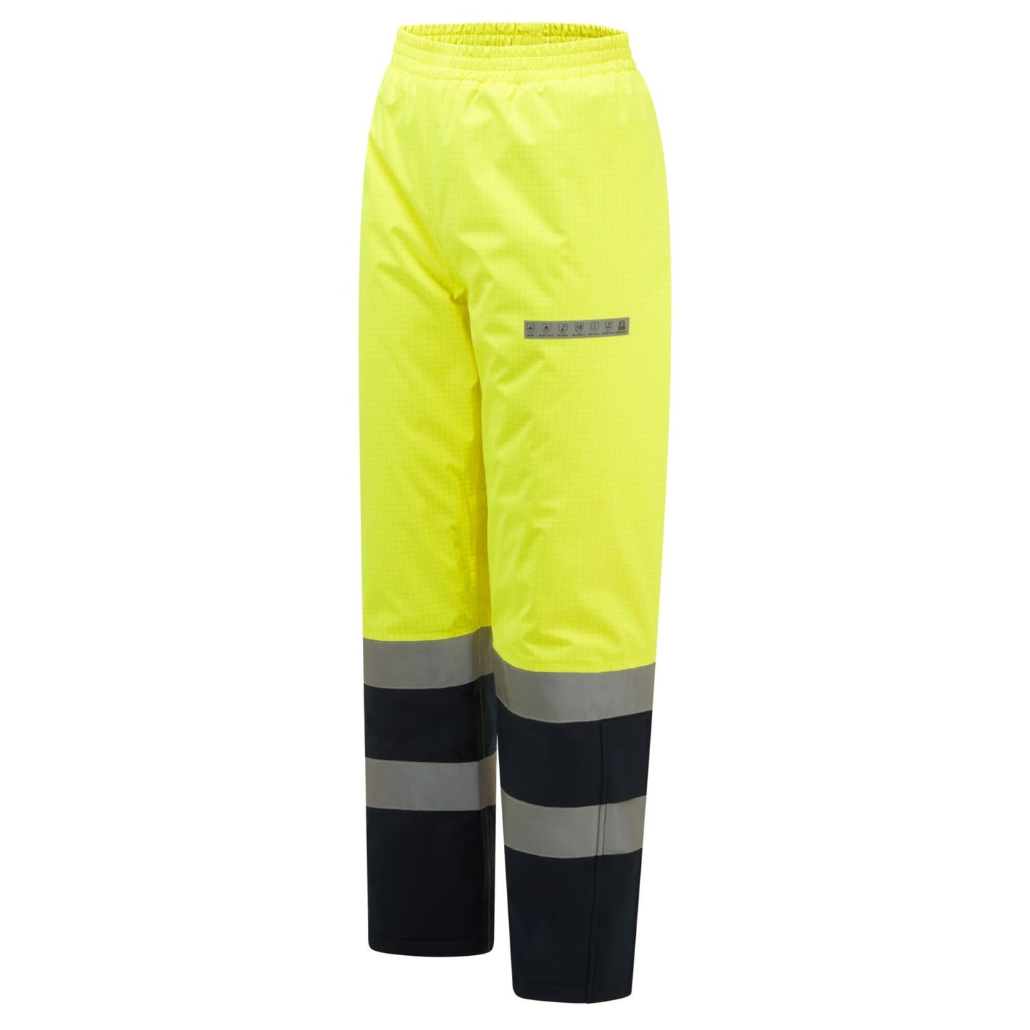 Portwest Bizflame Rain+ Vlamvertragend Multi-norm Winterbroek FR434 Hi-Vis Multinorm Contrast FR geel-marineblauw(YN)