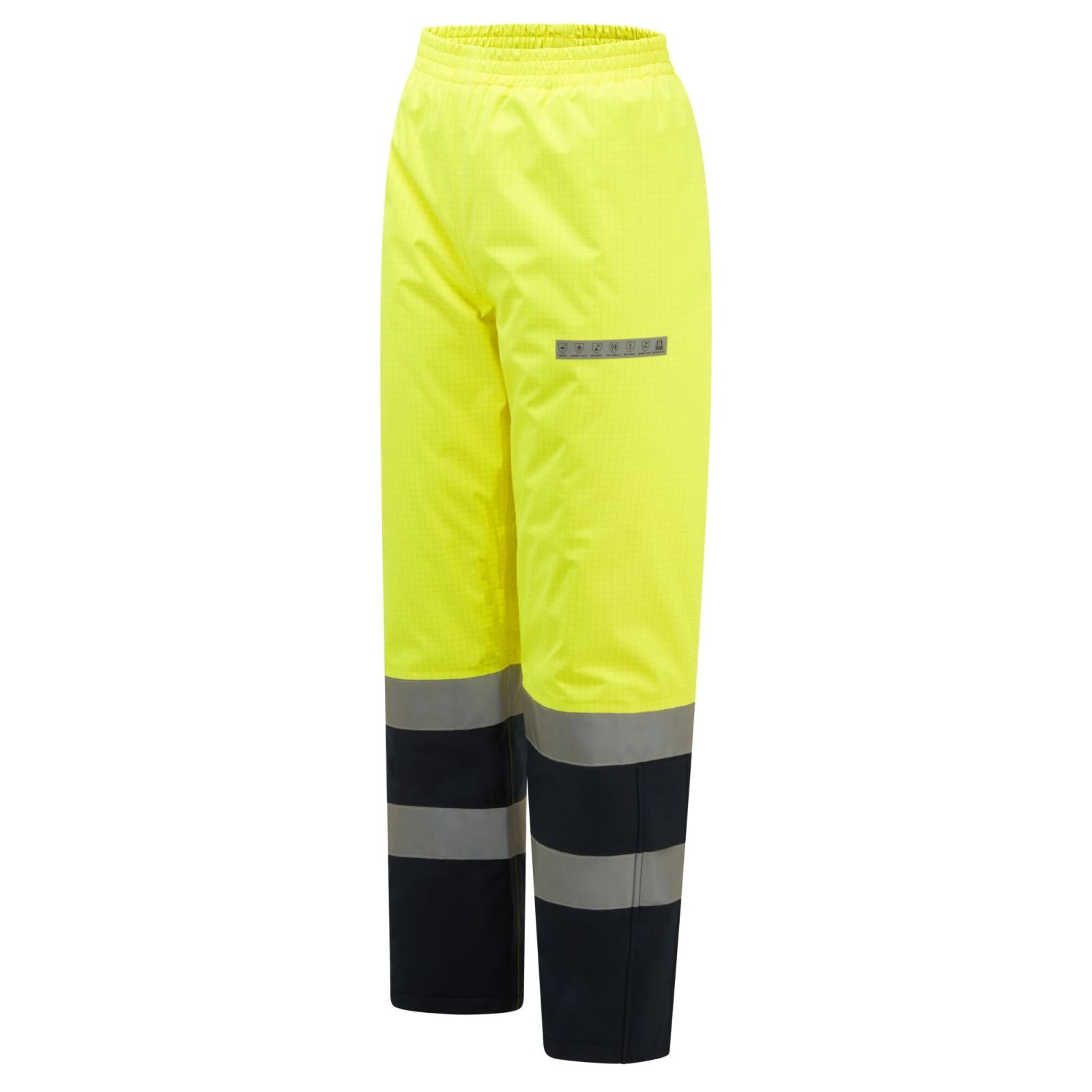 Portwest Bizflame Rain+ Vlamvertragend Multi-norm Winterbroek FR434 Hi-Vis Multinorm Contrast FR geel-marineblauw(YN)