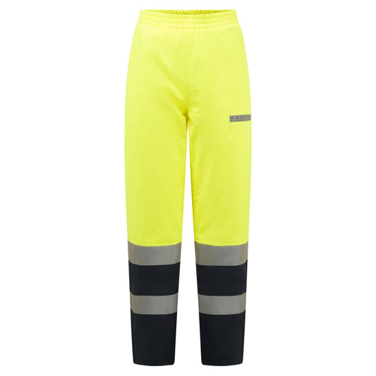 Portwest Bizflame Rain+ Vlamvertragend Multi-norm Winterbroek FR434 Hi-Vis Multinorm Contrast FR geel-marineblauw(YN)