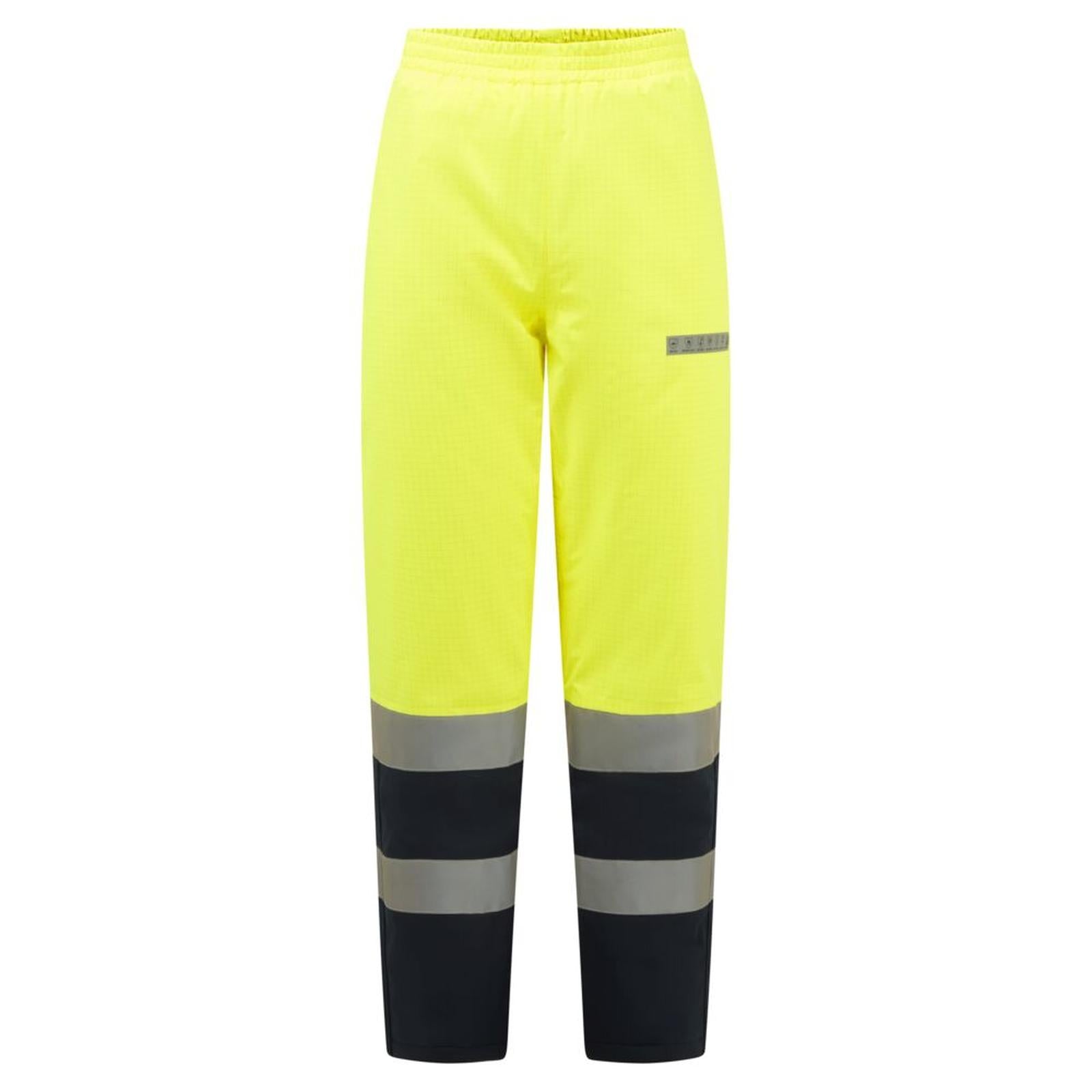 Portwest Bizflame Rain+ Vlamvertragend Multi-norm Winterbroek FR434 Hi-Vis Multinorm Contrast FR geel-marineblauw(YN)
