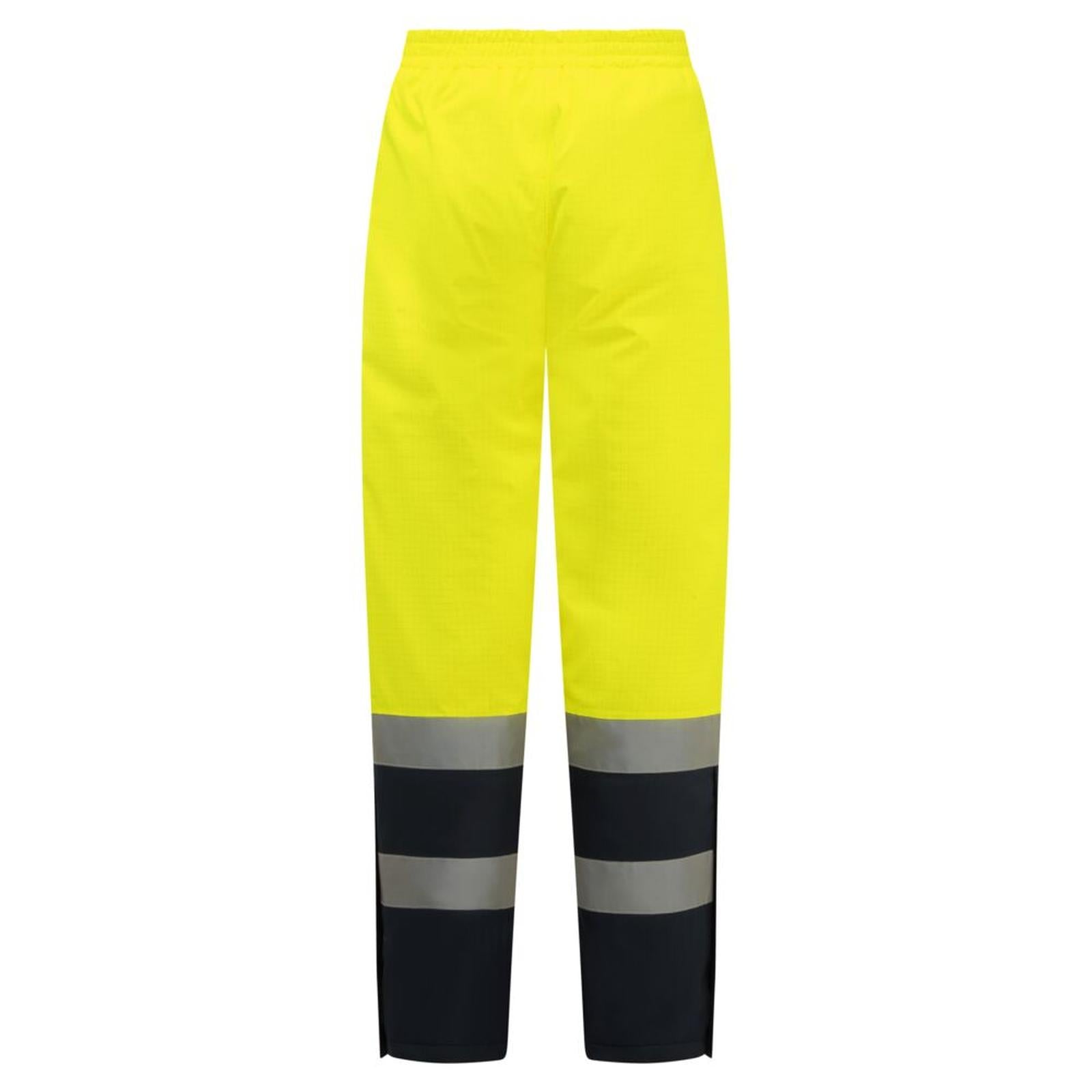 Portwest Bizflame Rain+ Vlamvertragend Multi-norm Winterbroek FR434 Hi-Vis Multinorm Contrast FR geel-marineblauw(YN)