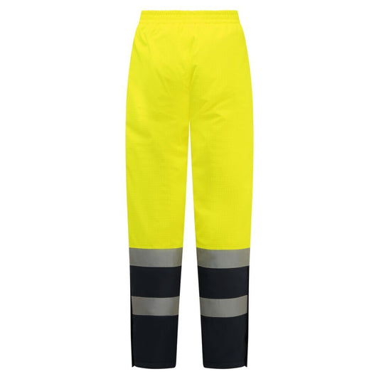 Portwest Bizflame Rain+ Vlamvertragend Multi-norm Winterbroek FR434 Hi-Vis Multinorm Contrast FR geel-marineblauw(YN)