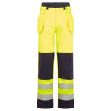 Portwest Bizflame Work HV Vlamvertragend Multi-norm Holsterbroek FR440 Bizflame Work Hi-Vis contrast FR geel-marineblauw(YN)
