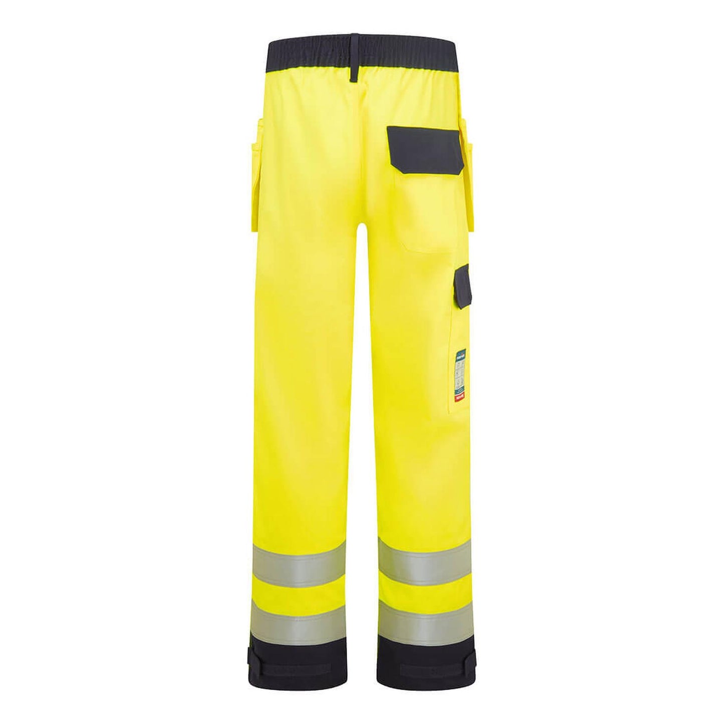 Portwest Bizflame Work HV Vlamvertragend Multi-norm Holsterbroek FR440 Bizflame Work Hi-Vis contrast FR geel-marineblauw(YN)