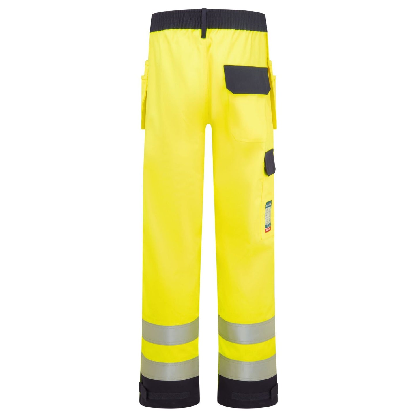 Portwest Bizflame Work HV Vlamvertragend Multi-norm Holsterbroek FR440 Bizflame Work Hi-Vis contrast FR geel-marineblauw(YN)