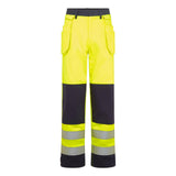 Portwest Bizflame Work HV Vlamvertragend Multi-norm Holsterbroek FR440 Bizflame Work Hi-Vis contrast FR geel-marineblauw(YN)