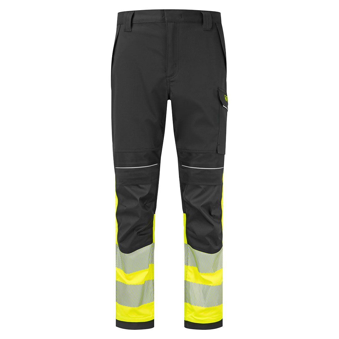 Portwest PW3 Vlamvertragend Multi-norm Werkbroek FR450 Modaflame Hi-Vis klasse 1 FR geel-zwart(YB)