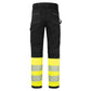 Portwest PW3 Vlamvertragend Multi-norm Werkbroek FR450 Modaflame Hi-Vis klasse 1 FR geel-zwart(YB)