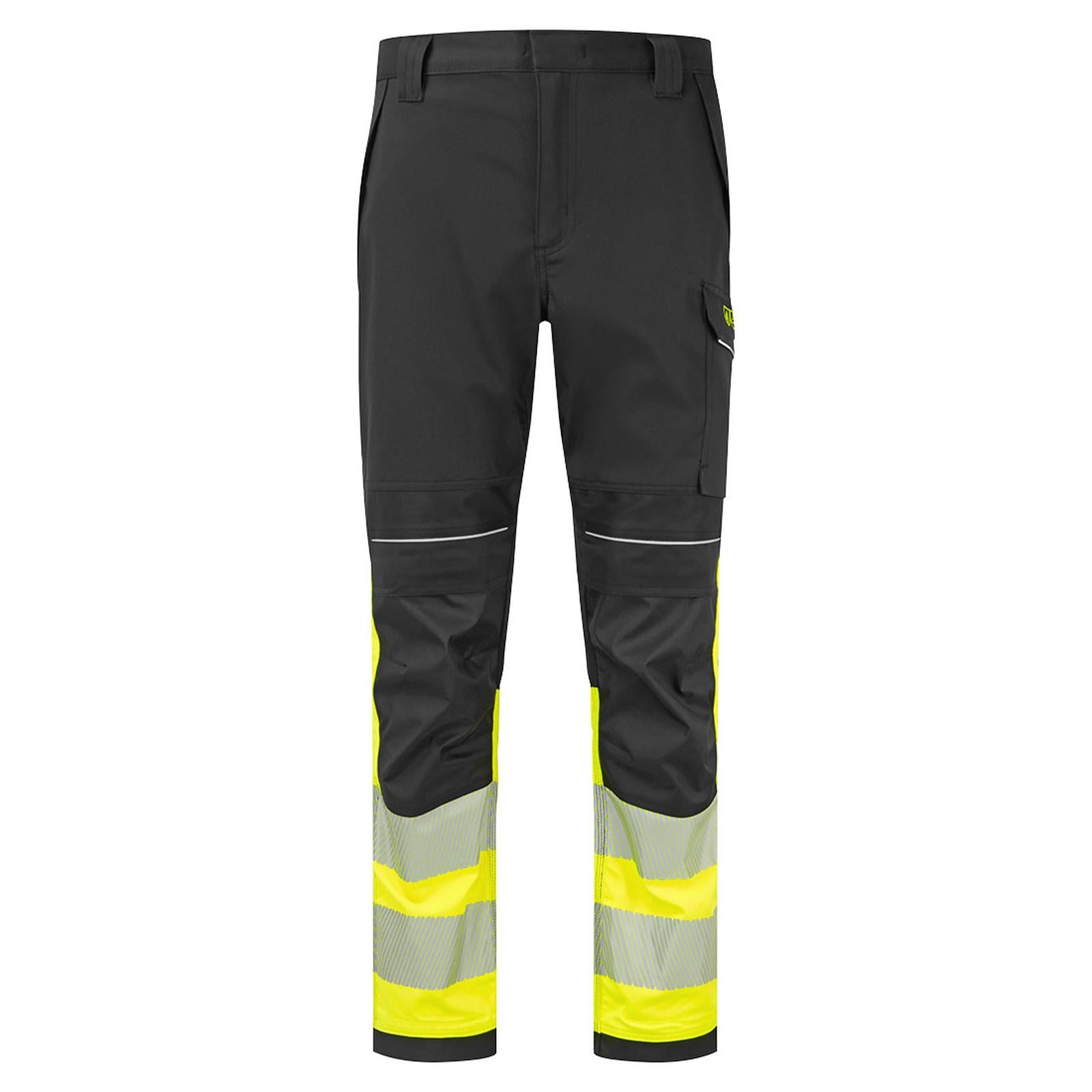Portwest PW3 Vlamvertragend Multi-norm Werkbroek FR450 Modaflame Hi-Vis klasse 1 FR geel-zwart(YB)