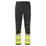 Portwest PW3 Vlamvertragend Multi-norm Werkbroek FR450 Modaflame Hi-Vis klasse 1 FR geel-zwart(YB)