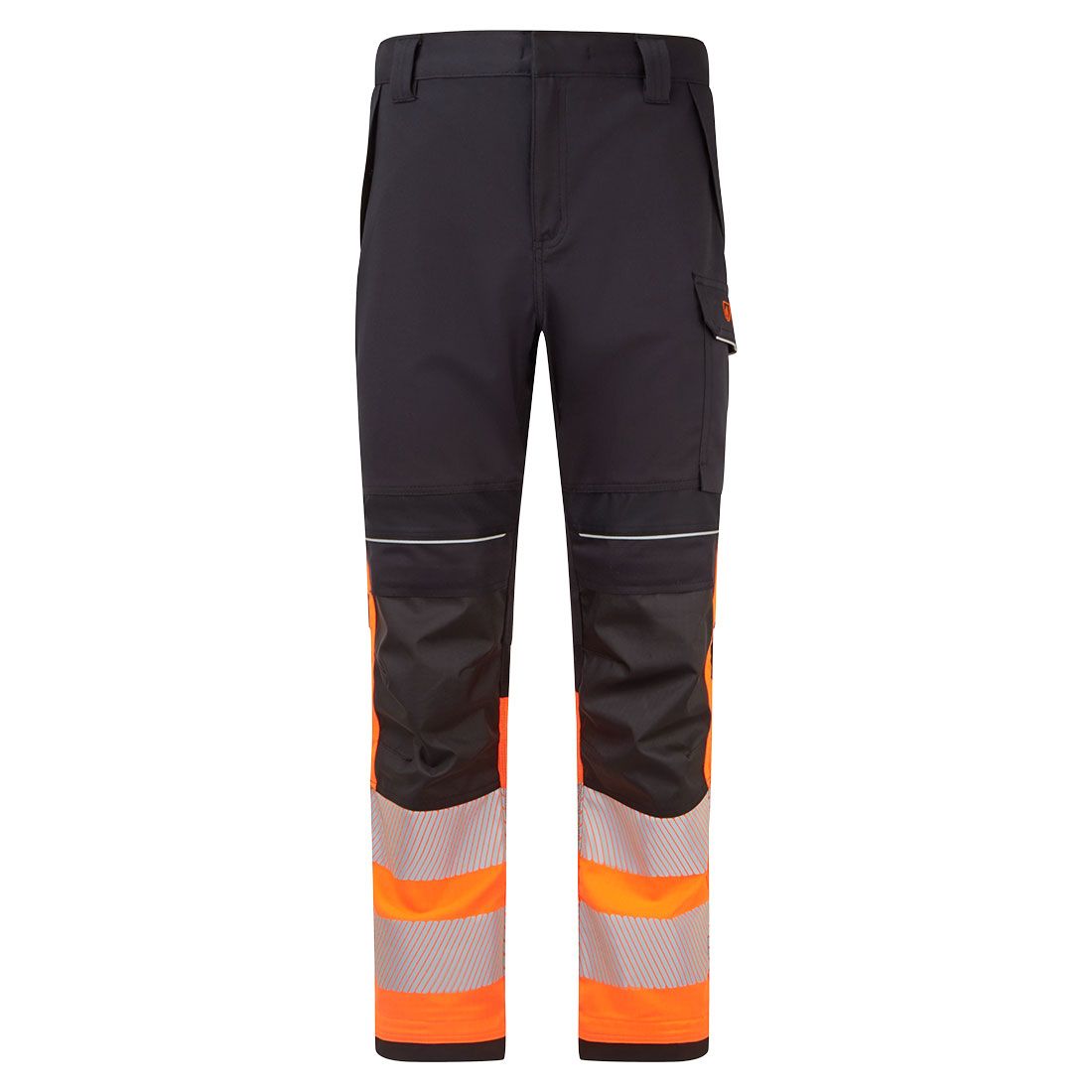 Portwest PW3 Vlamvertragend Multi-norm Werkbroek FR451 Modaflame Hi-Vis klasse 1 FR oranje-zwart(OB)