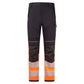 Portwest PW3 Vlamvertragend Multi-norm Werkbroek FR451 Modaflame Hi-Vis klasse 1 FR oranje-zwart(OB)