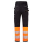 Portwest PW3 Vlamvertragend Multi-norm Werkbroek FR452 Modaflame Hi-Vis klasse 1 FR oranje-zwart(OB)