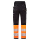 Portwest PW3 Vlamvertragend Multi-norm Werkbroek FR452 Modaflame Hi-Vis klasse 1 FR oranje-zwart(OB)