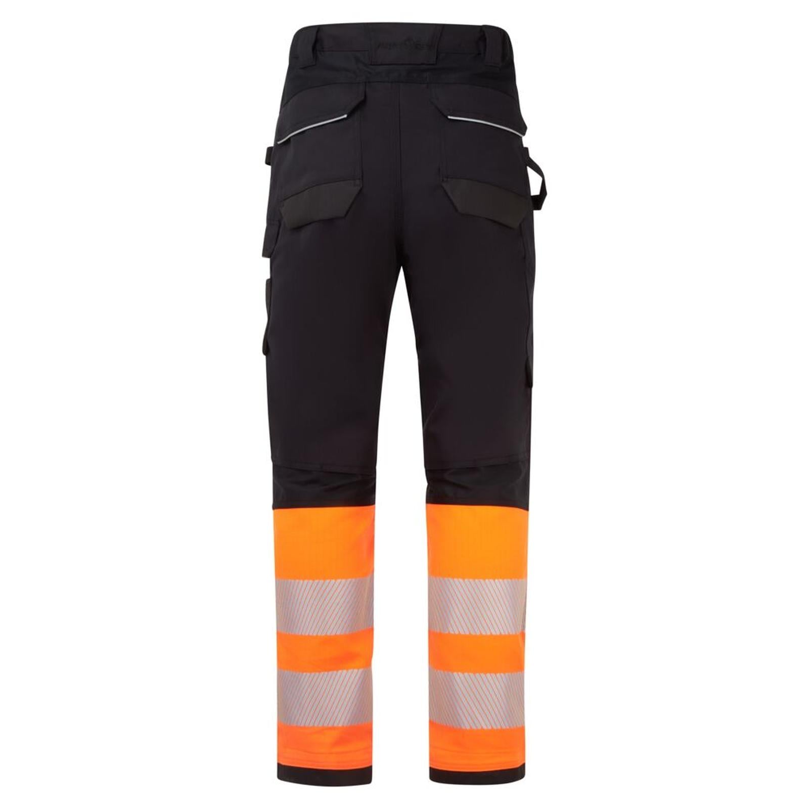 Portwest PW3 Vlamvertragend Multi-norm Werkbroek FR452 Modaflame Hi-Vis klasse 1 FR oranje-zwart(OB)
