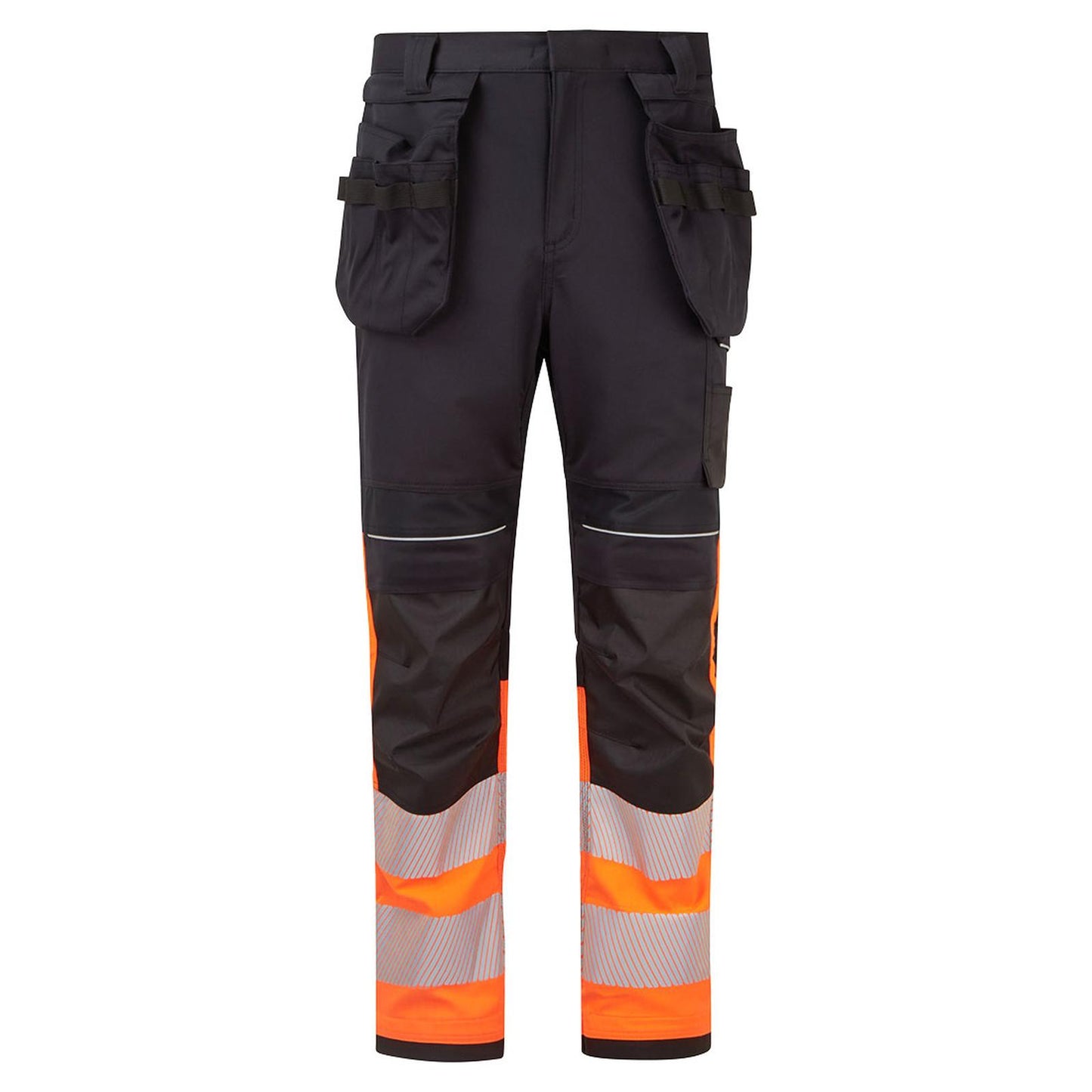 Portwest PW3 Vlamvertragend Multi-norm Werkbroek FR452 Modaflame Hi-Vis klasse 1 FR oranje-zwart(OB)