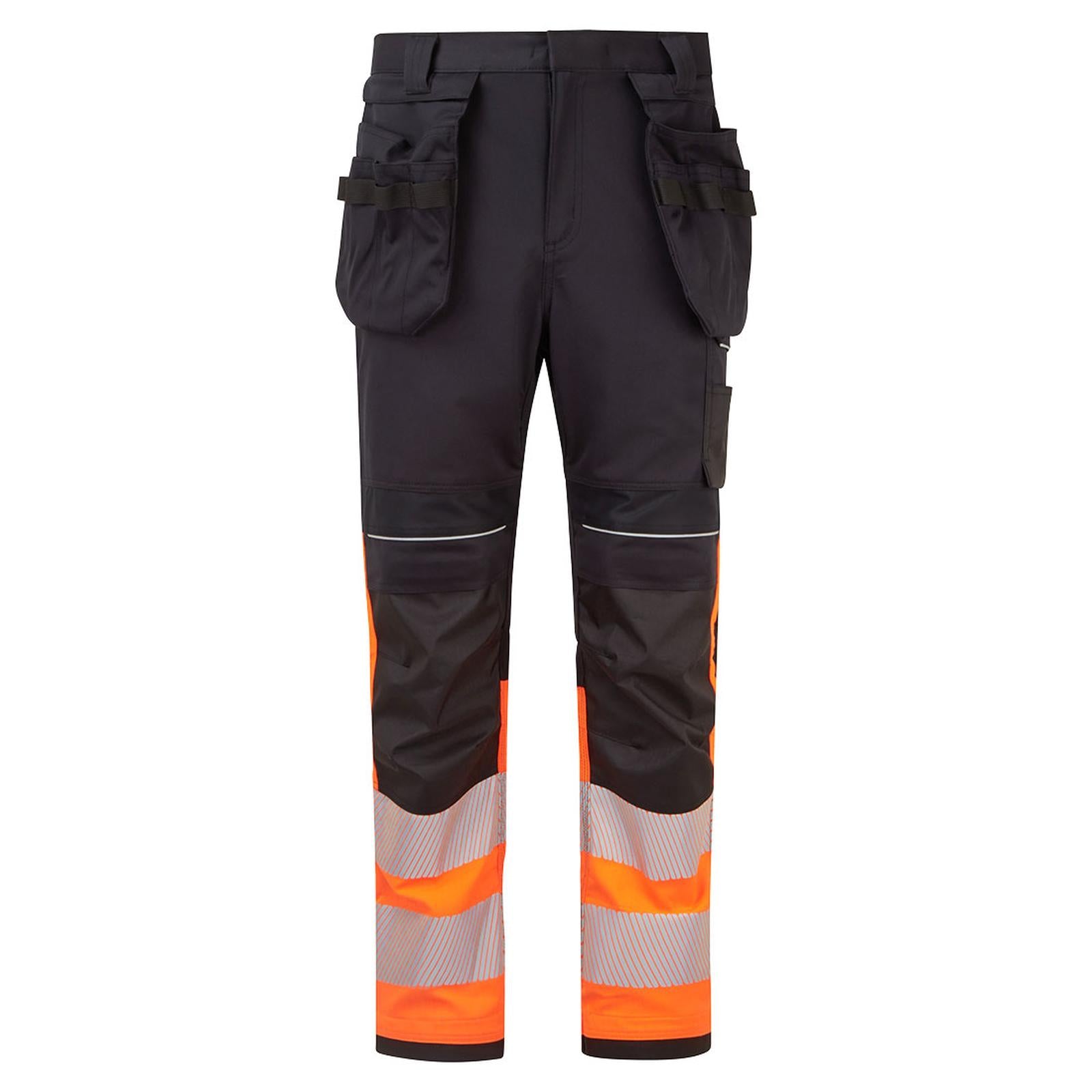 Portwest PW3 Vlamvertragend Multi-norm Werkbroek FR452 Modaflame Hi-Vis klasse 1 FR oranje-zwart(OB)