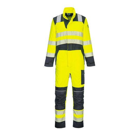 Portwest PW3 Vlamvertragend Multi-norm Overall FR507 Modaflame Vlamvertr geel-marineblauw(YN)