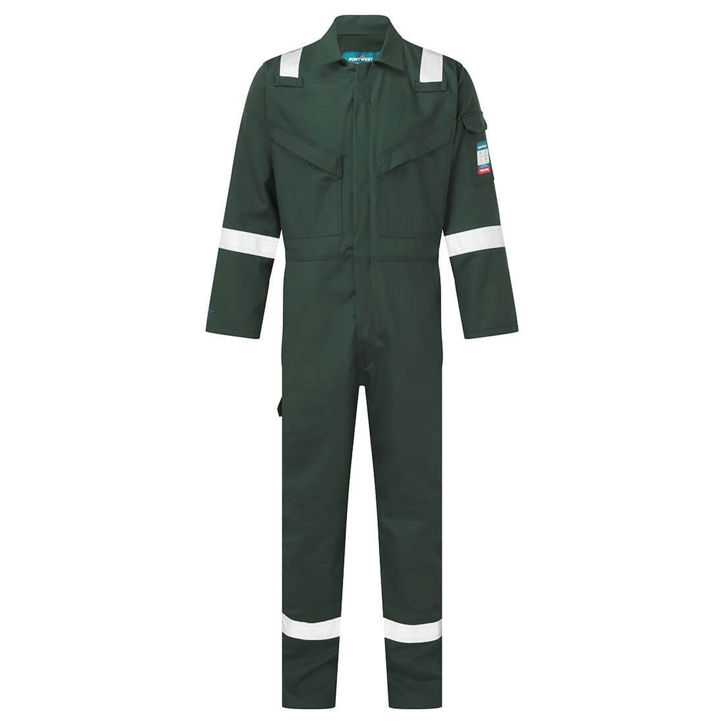 Portwest Bizflame Plus FR Overall FR50 vlamvertragend antistatische 350gr lasbescherming klasse 2 groen(GN)
