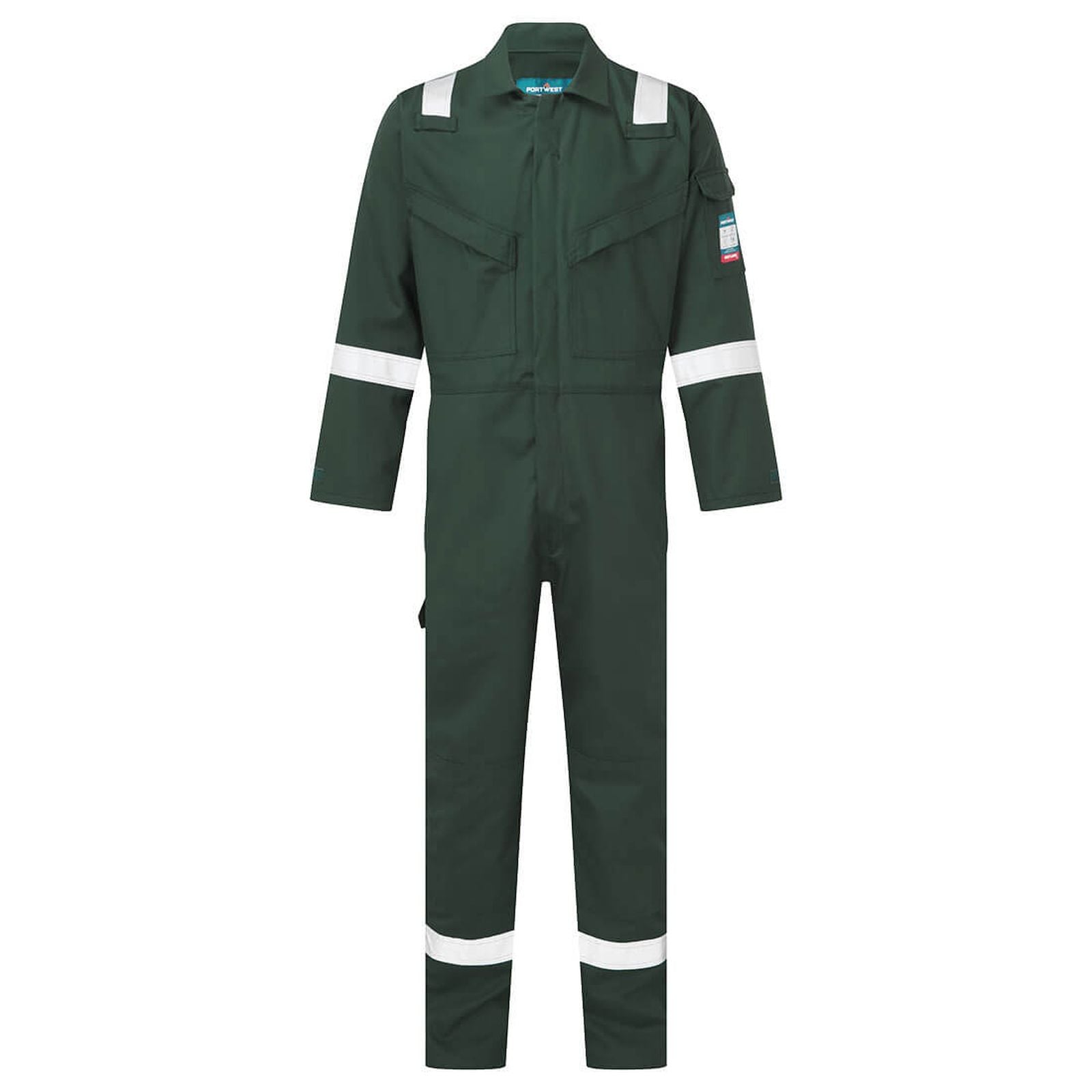 Portwest Bizflame Plus FR Overall FR50 vlamvertragend antistatische 350gr lasbescherming klasse 2 groen(GN)
