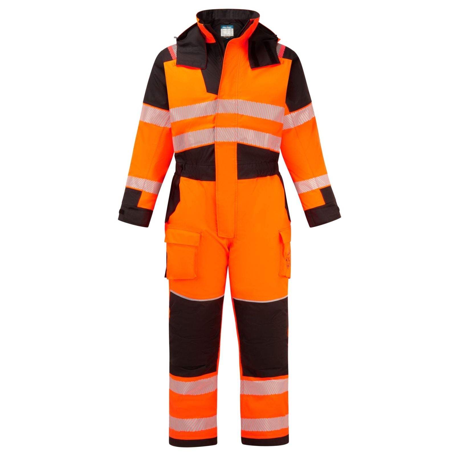 Portwest PW3 Vlamvertragend Multi-norm Winteroverall FR516 Modaflame regen + Hi-Vis Multi-Norm vlamvertragend oranje-zwart(OB)
