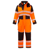 Portwest PW3 Vlamvertragend Multi-norm Winteroverall FR516 Modaflame regen + Hi-Vis Multi-Norm vlamvertragend oranje-zwart(OB)