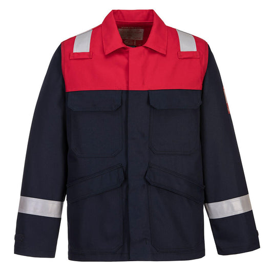 Portwest Bizflame Plus Jassen FR55 Vlamvertragend- antistatisch marineblauw-rood(NA)